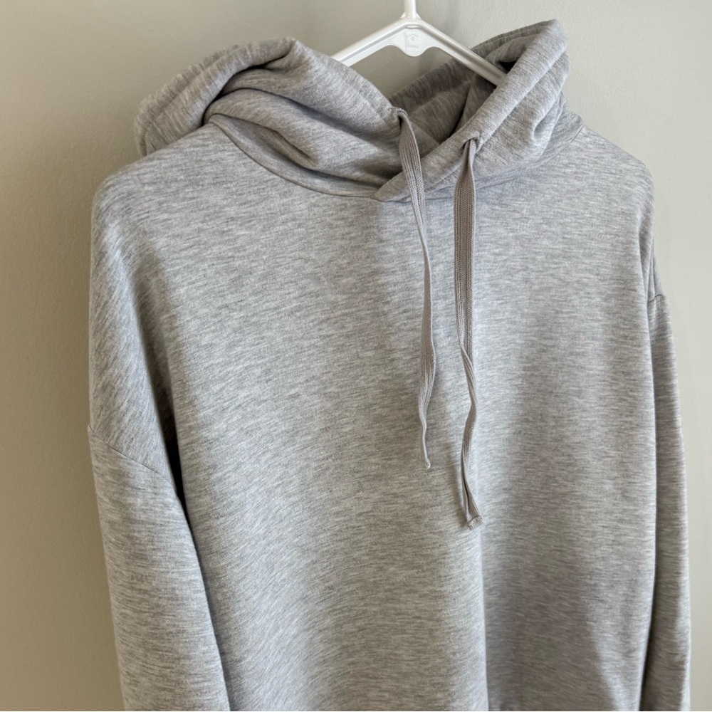 Quince SuperSoft Fleece Pullover Sweatshirt - Heather Grey - Size Medium - Picture 8 of 13